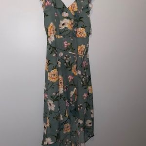 Floral print chiffon dress